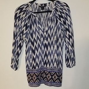 Button V-Neck Blouse